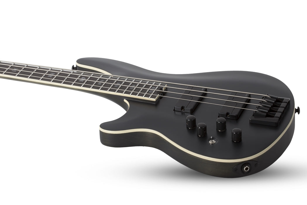 Schecter SLS Elite-4 "Evil Twin" Left-Handed Electric Bass Guitar - Satin Black