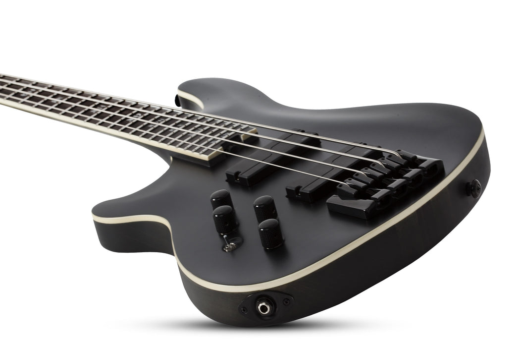 Schecter SLS Elite-4 "Evil Twin" Left-Handed Electric Bass Guitar - Satin Black