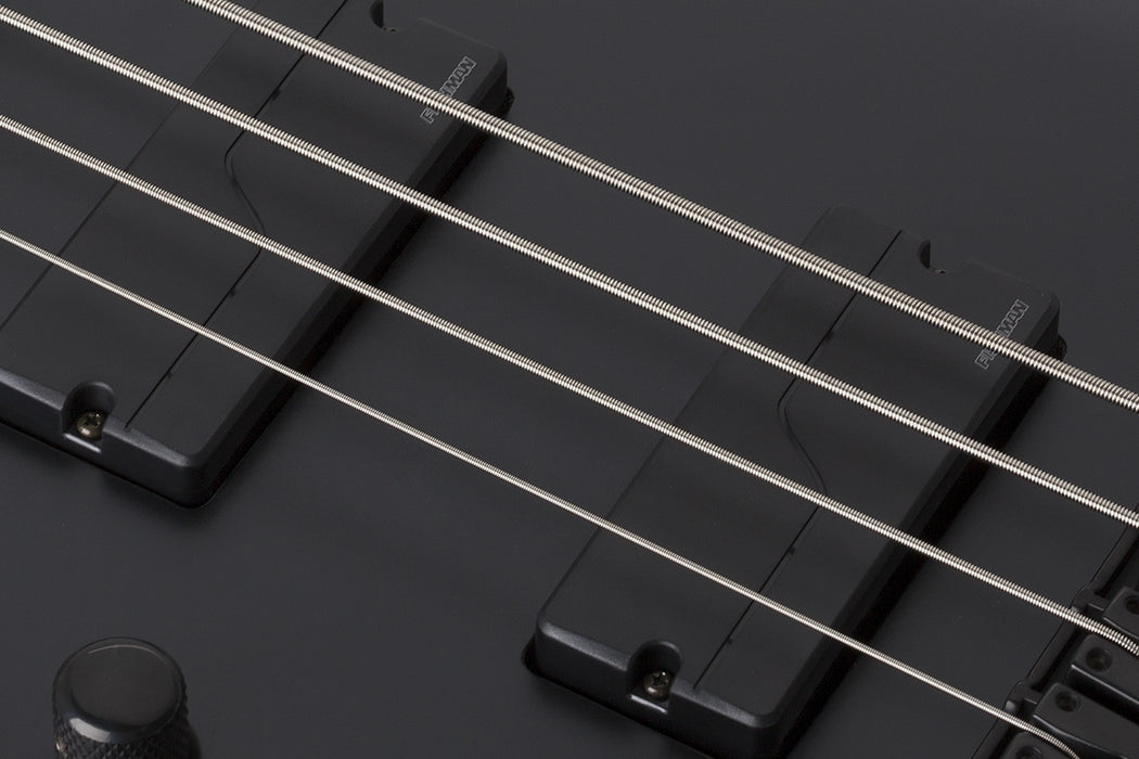 Schecter SLS Elite-4 "Evil Twin" Left-Handed Electric Bass Guitar - Satin Black