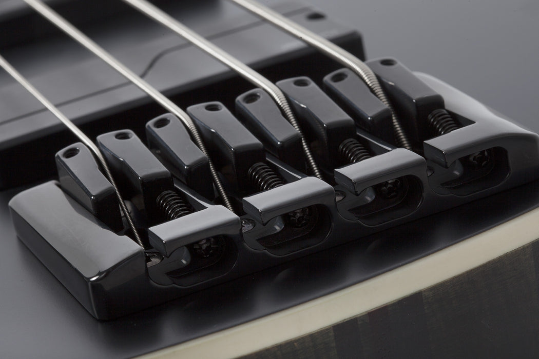 Schecter SLS Elite-4 "Evil Twin" Left-Handed Electric Bass Guitar - Satin Black