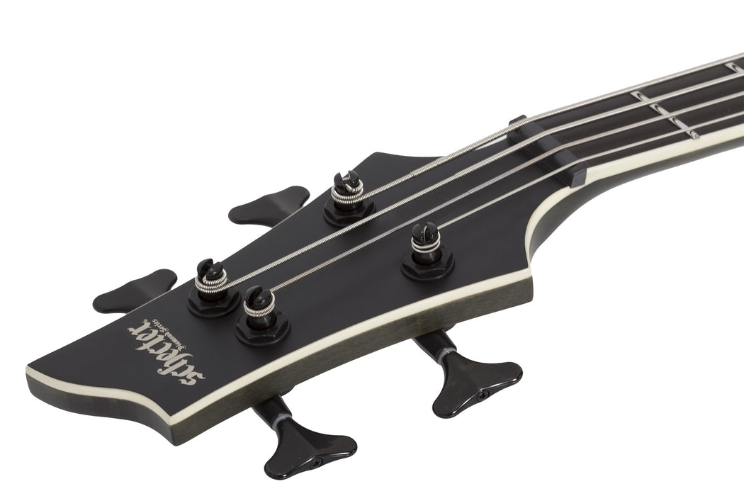 Schecter SLS Elite-4 "Evil Twin" Left-Handed Electric Bass Guitar - Satin Black