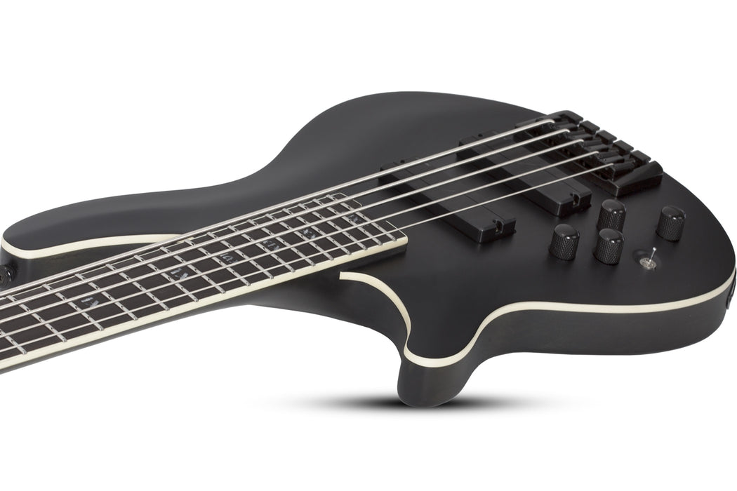 Schecter SLS Elite-5 "Evil Twin" Left-Handed Electric Bass Guitar - Satin Black