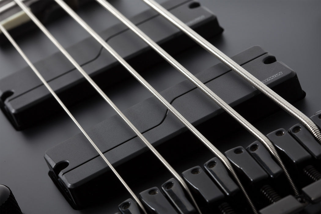 Schecter SLS Elite-5 "Evil Twin" Left-Handed Electric Bass Guitar - Satin Black