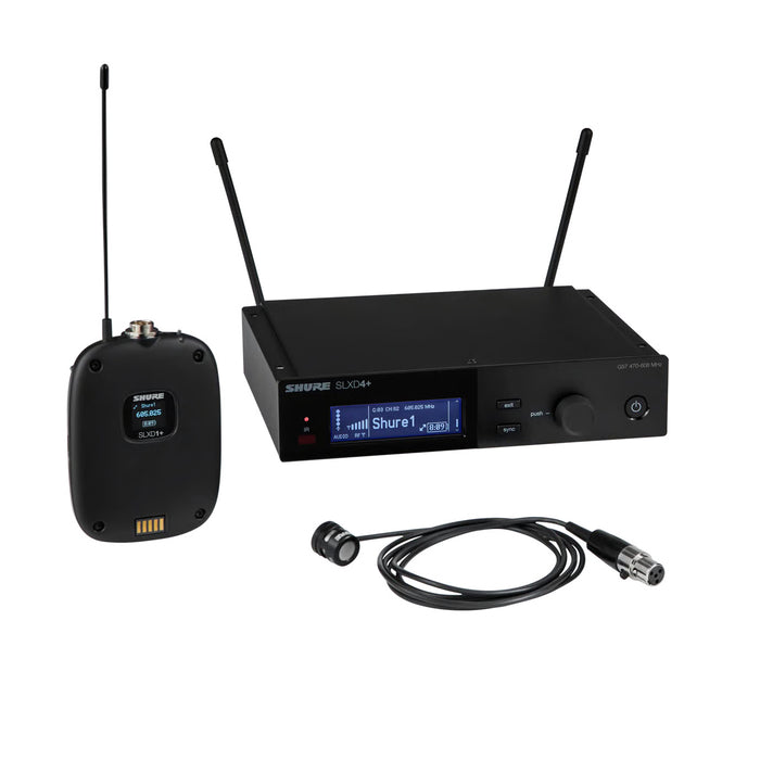 Shure SLXD14+A/85M Digital Wireless Bodypack System with WL185m Low-Profile Cardioid Lavalier Microphone