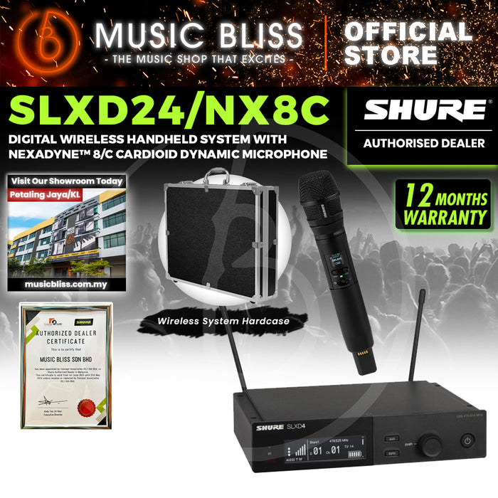 Shure SLXD24/NX8C Wireless System With Nexadyne 8/C Handheld Transmitter