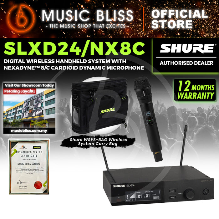 Shure SLXD24/NX8C Wireless System With Nexadyne 8/C Handheld Transmitter