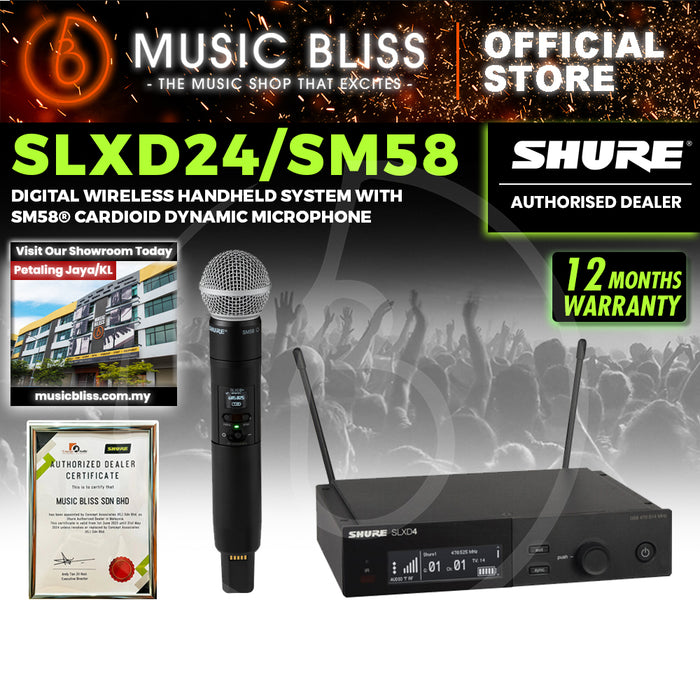 Shure SLXD24/SM58 Wireless System with SM58 Handheld Transmitter