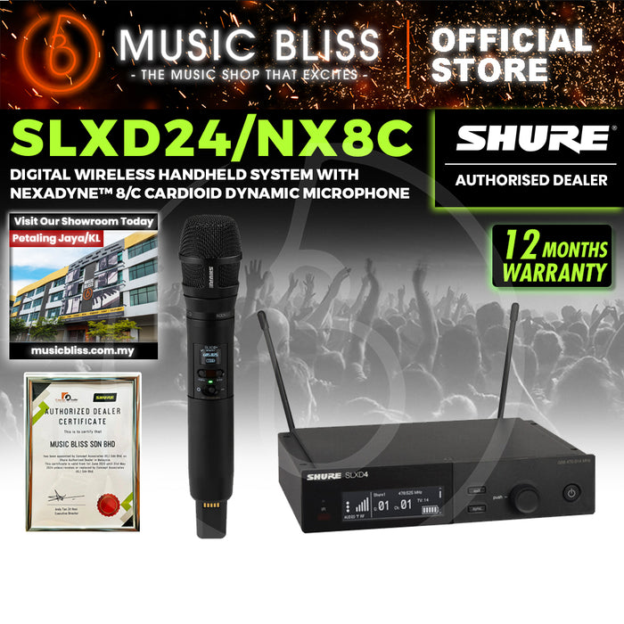 Shure SLXD24/NX8C Wireless System With Nexadyne 8/C Handheld Transmitter