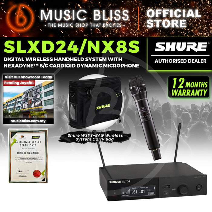 Shure SLXD24/NX8S Wireless System With Nexadyne 8/S Handheld Transmitter