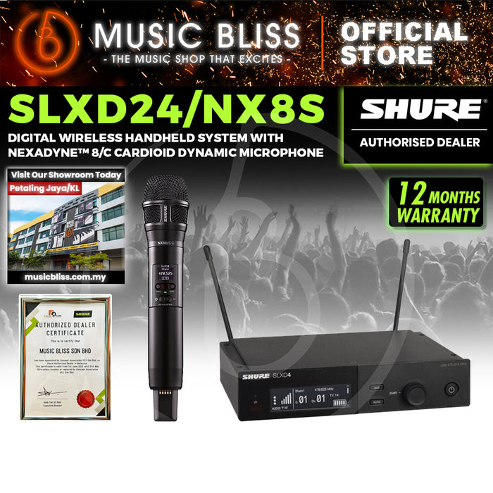 Shure SLXD24/NX8S Wireless System With Nexadyne 8/S Handheld Transmitter