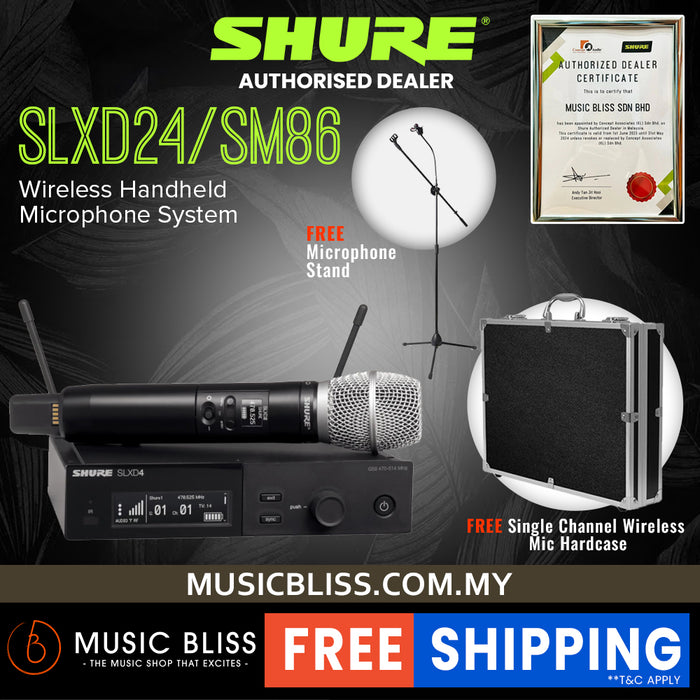 Shure SLXD24/SM86 Wireless System with SLXD2/86 Handheld Transmitters