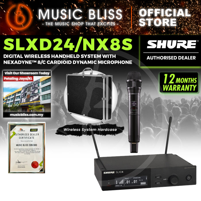 Shure SLXD24/NX8S Wireless System With Nexadyne 8/S Handheld Transmitter