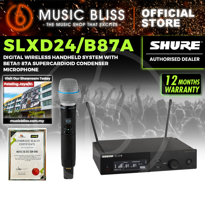 Shure SLXD24/B87A Wireless System with Beta 87A Handheld Transmitter