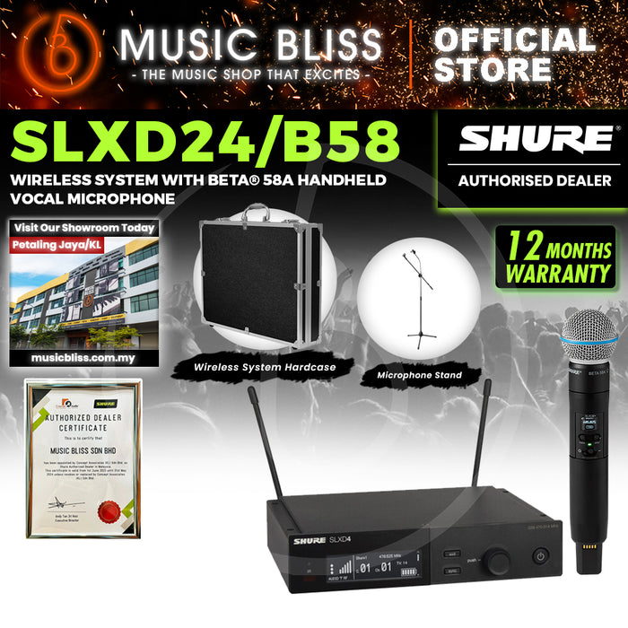 Shure SLXD24/B58 Wireless System with Beta 58A Handheld Transmitter