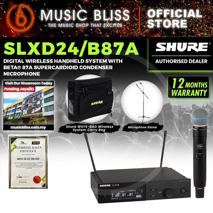 Shure SLXD24/B87A Wireless System with Beta 87A Handheld Transmitter