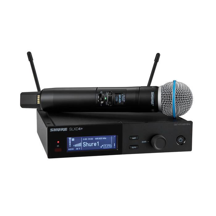 Shure SLXD24+/B58 Digital Wireless Handheld System with Beta58A Supercardioid Dynamic Microphone
