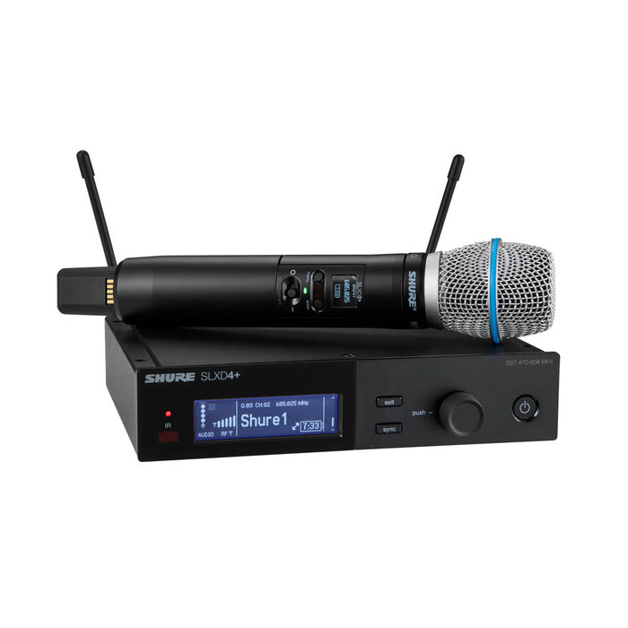 Shure SLXD24+/B87A Digital Wireless Handheld System with Beta87A Supercardioid Condenser Microphone
