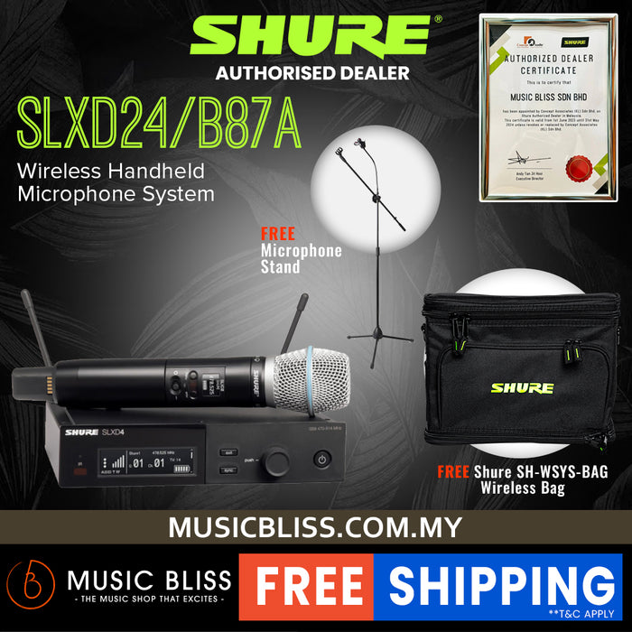 Shure SLXD24/B87A Wireless System with Beta 87A Handheld Transmitter