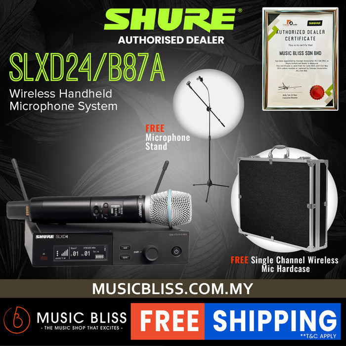 Shure SLXD24/B87A Wireless System with Beta 87A Handheld Transmitter