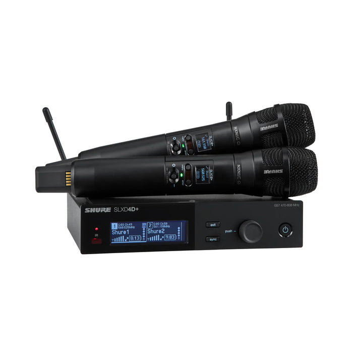 Shure SLXD24D+/N8C Dual Wireless System with Nexadyne 8/C Handheld Transmitters