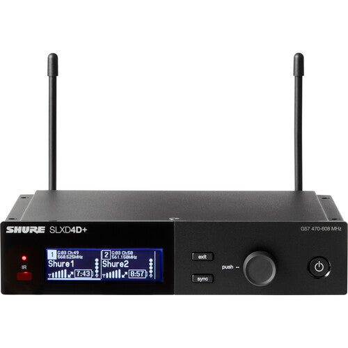 Shure SLXD4D+ Dual-channel Digital Wireless Receiver
