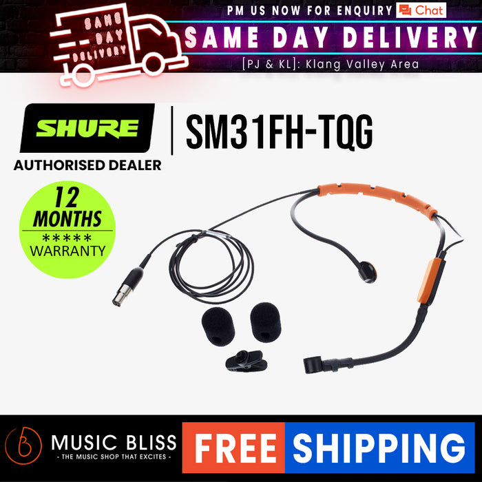 Shure SM31FH-TQG Fitness Headset Microphone Music Bliss Malaysia