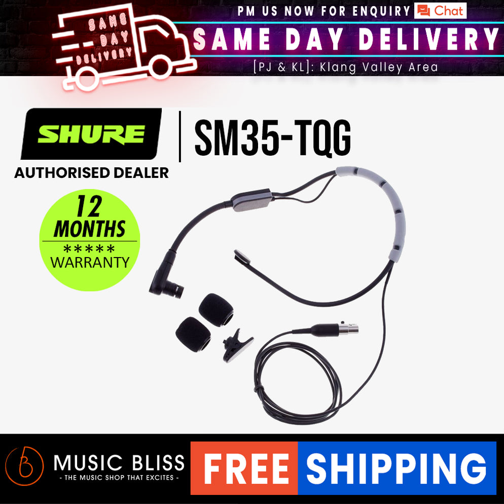 Shure SM35-TQG Performance Headset Condenser Microphone | Music Bliss ...
