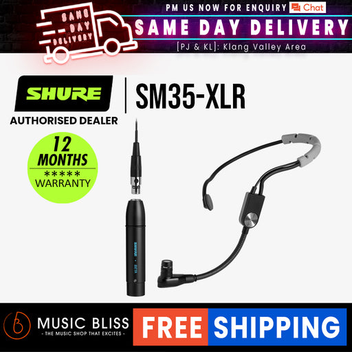 Shure SM35-XLR Performance Headset Condenser Microphone - Music Bliss Malaysia