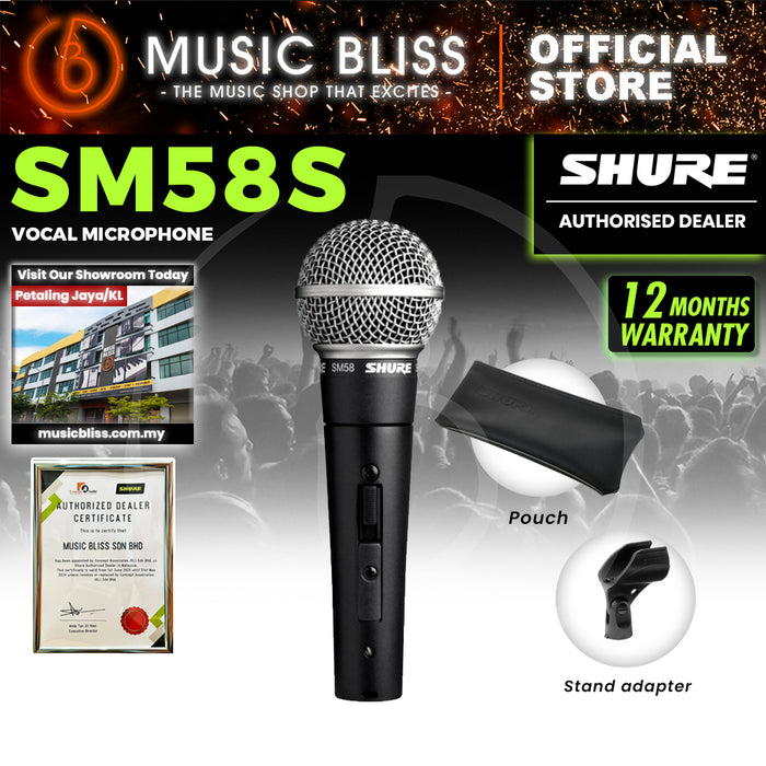 Shure SM58S Vocal Microphone with On/Off Switch