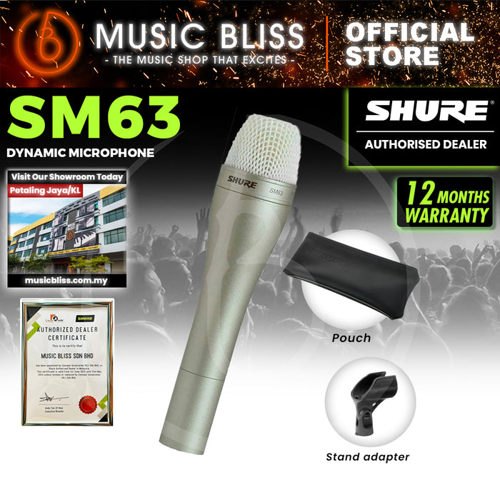 Shure SM63 Omnidirectional Dynamic Vocal Microphone