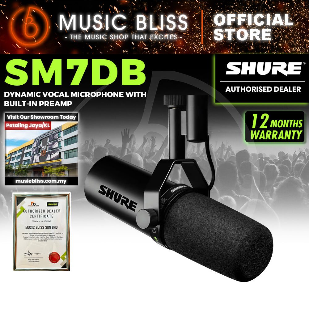 Shure SM7dB Active Dynamic Microphone (SM 7 dB) | Music Bliss Malaysia