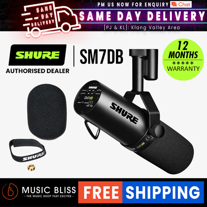 Shure SM7dB Active Dynamic Microphone - Music Bliss Malaysia