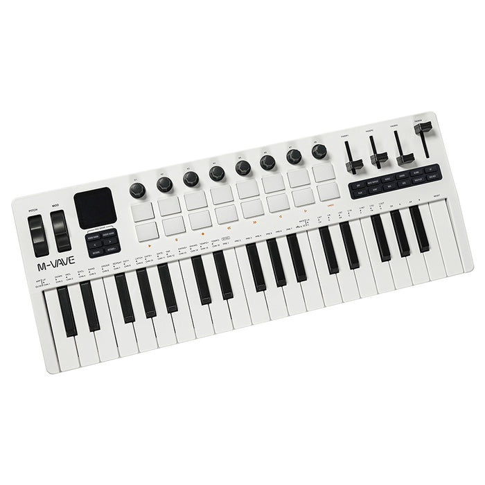 M-Vave SMK37 Pro 37-Key MIDI Keyboard Controller, Wireless & USB-MIDI, Drum Pads, OLED Display, DAW Control