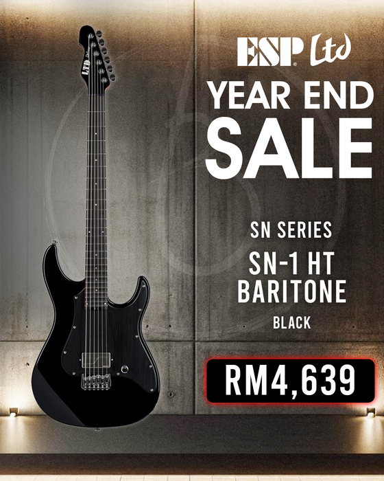 ESP LTD SN-1 HT Baritone Electric Guitar - Black