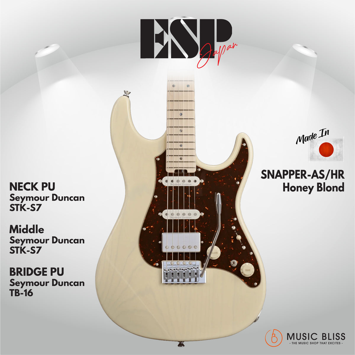 ESP Original SNAPPER-AS/HR - Honey Blond [MIJ - Made in Japan 