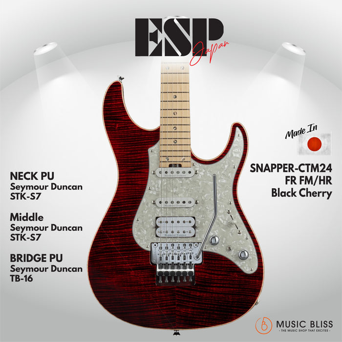 ESP Original SNAPPER-CTM24 FR FM/HR - Black Cherry [MIJ - Made in Japan] - Music Bliss Malaysia