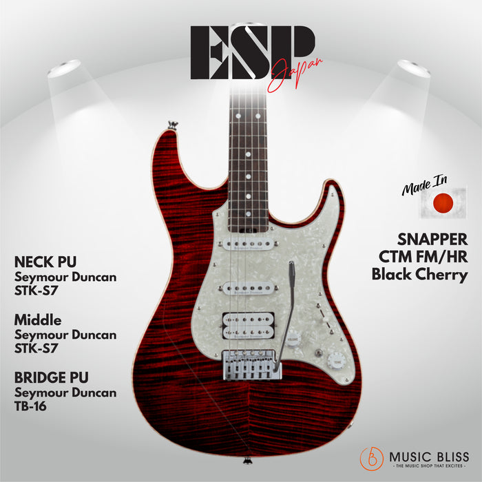 ESP Original SNAPPER-CTM FM/HR - Black Cherry [MIJ - Made in Japan] - Music Bliss Malaysia