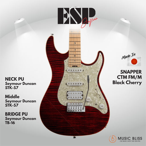 ESP Original SNAPPER-CTM FM/M - Black Cherry [MIJ - Made in Japan] - Music Bliss Malaysia