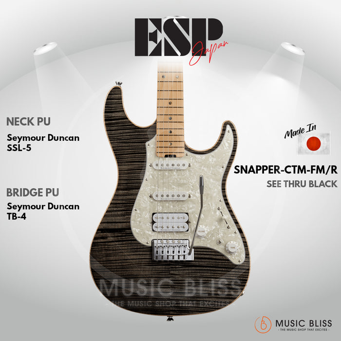 ESP Original SNAPPER-CTM FM/M See Thru Black [MIJ - Made In Japan]