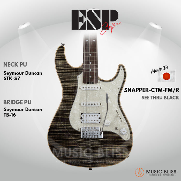 ESP Original SNAPPER-CTM FM/R - See Thru Black [MIJ - Made In Japan]