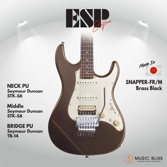 ESP Original SNAPPER-FR/M - Brass Black [MIJ - Made in Japan] - Music Bliss Malaysia