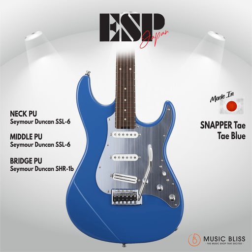 ESP Original SNAPPER Tae - Tae Blue [MIJ - Made in Japan] - Music Bliss Malaysia