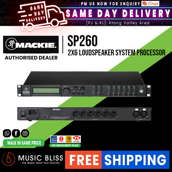 Mackie SP260 2x6 Loudspeaker System Processor - Music Bliss Malaysia