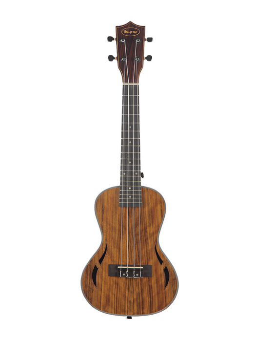 SQOE SQ-UK-24FS 24'' Spruce Top Concert Ukulele - Walnut