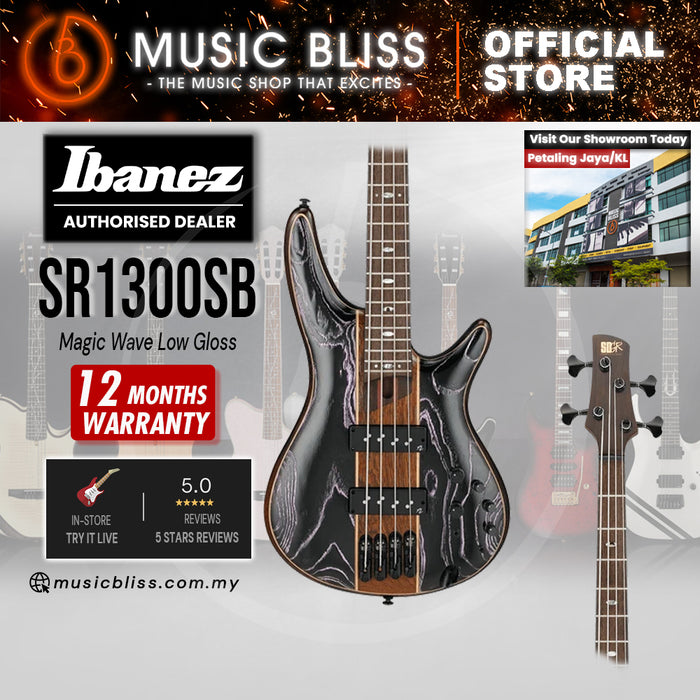 Ibanez Premium SR1300SB Electric Bass Guitar - Magic Wave Low Gloss