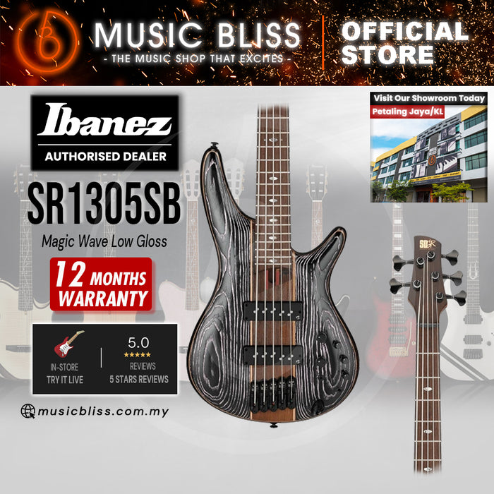 Ibanez Premium SR1305SB Electric Bass Guitar - Magic Wave Low Gloss