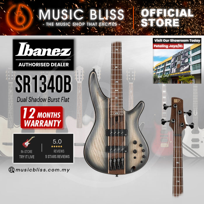 Ibanez Premium SR1340B Electric Bass Guitar - Dual Shadow Burst Flat