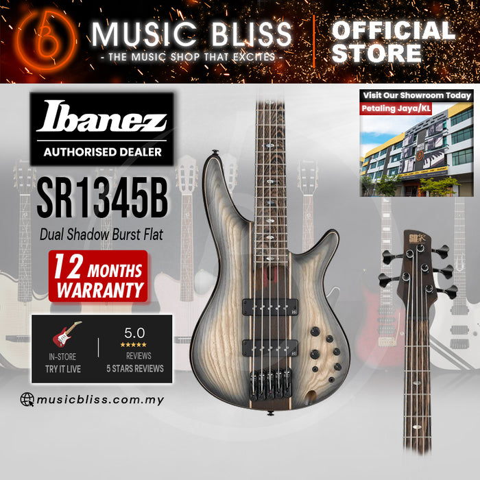 Ibanez Premium SR1345B Electric Bass Guitar - Dual Shadow Burst Flat