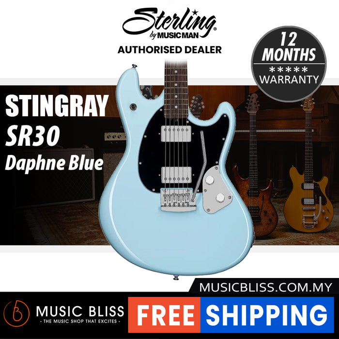 Sterling By Music Man StingRay SR30 Electric Guitar - Daphne Blue
