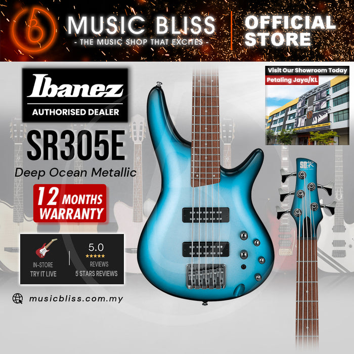 Ibanez SR Standard SR305E 5-string Bass Guitar - Deep Ocean Metallic
